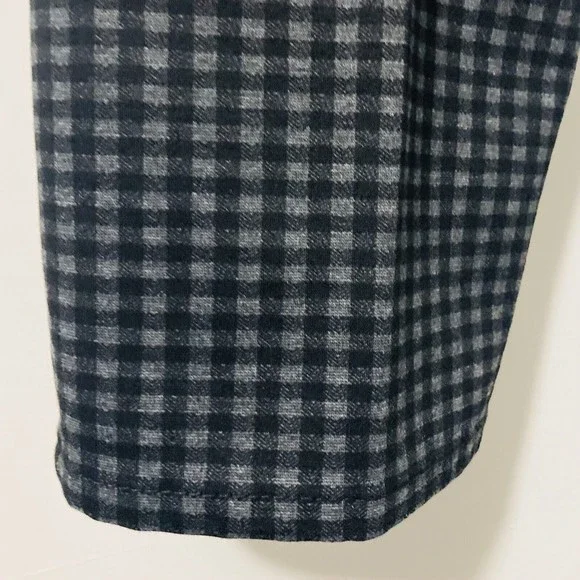 Gloria Vanderbilt Amanda Ponte Jean Pants Women’s 16 Plaid Check Black Gray - Picture 8 of 12